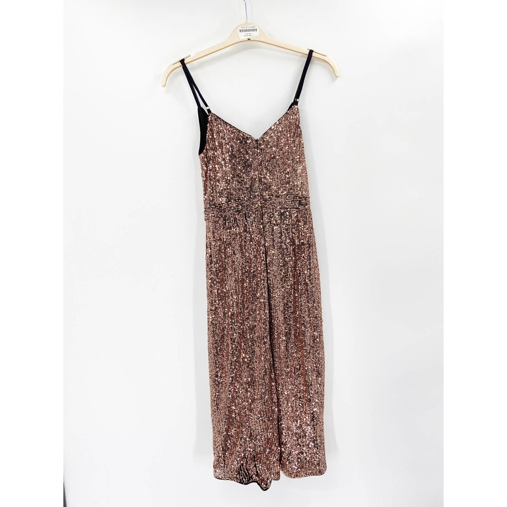Rachel Rachel‎ Roy Sequin Wrap Dress 8 Rose Gold Cocktail Holiday RD19H977 - Picture 5 of 9